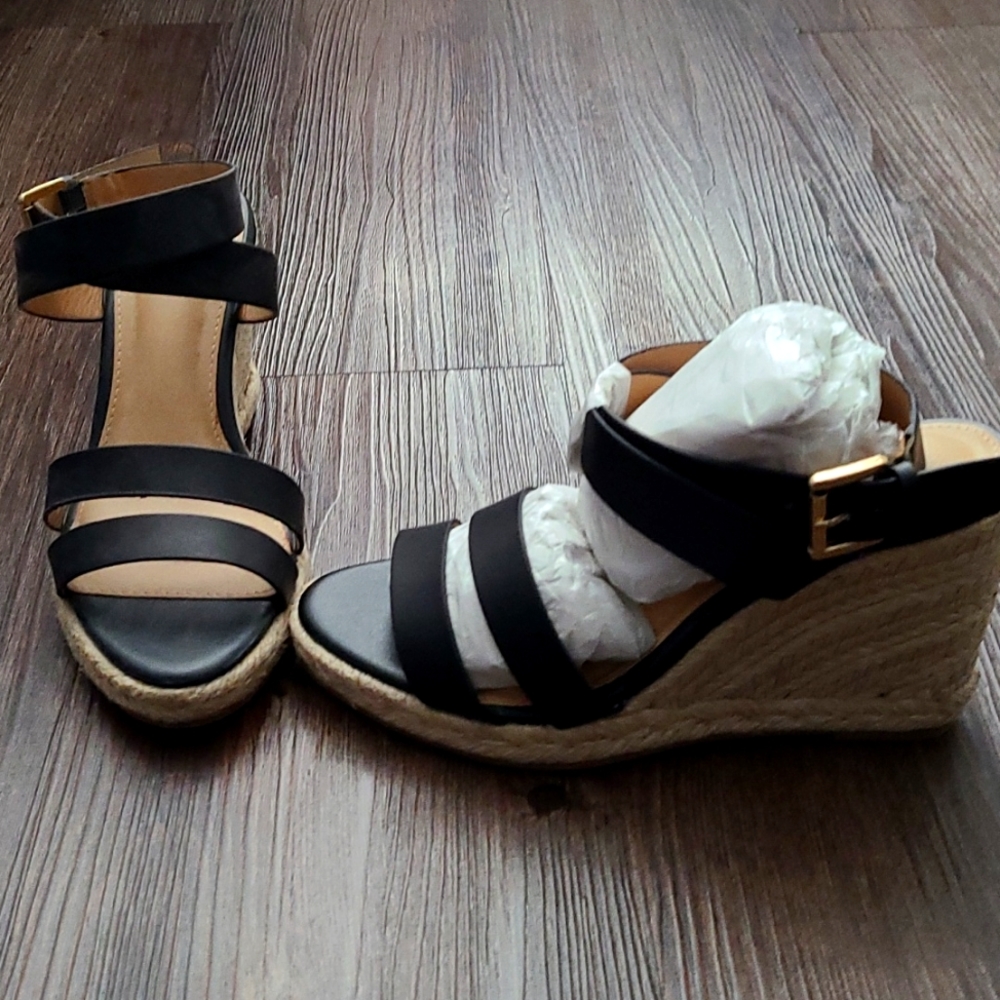 NEVER WORN Black Espadrilles